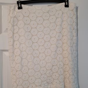 Ann Taylor, Off White Skirt, Size 16